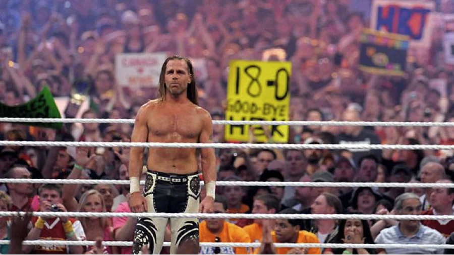 Shawn Michaels Standing on the rings for last time